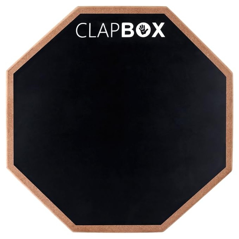 Clapbox Drum Practice Pad - 12 inches, Black (Practice pad only) Clapbox Drum Practice Pad - 12 inches, Black (Practice pad only)