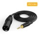 CableCreation 3.5mm to XLR, 6 Feet 3.5mm (1/8 Inch) TRS Stereo Male to XLR Male Cable Compatible with iPhone, iPod, Tablet, Laptop and More, Black