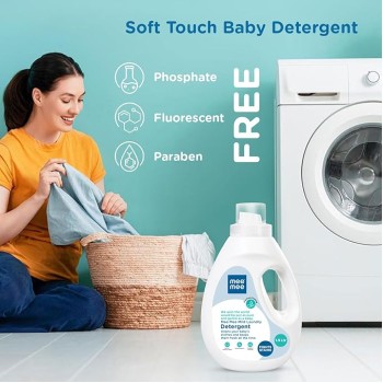 Mee Mee Baby Liquid Detergent 1.5 L | Ph balanced, Free from Harsh Chemicals, Safe for mother's hands & baby's skin | Anti-Bacterial, Removes Stains & Odor with One Drop, Hypoallergenic Mee Mee Baby Liquid Detergent 1.5 L | Ph balanced, Free from Harsh Chemicals, Safe for mother's hands & baby's skin | Anti-Bacterial, Removes Stains & Odor with One Drop, Hypoallergenic