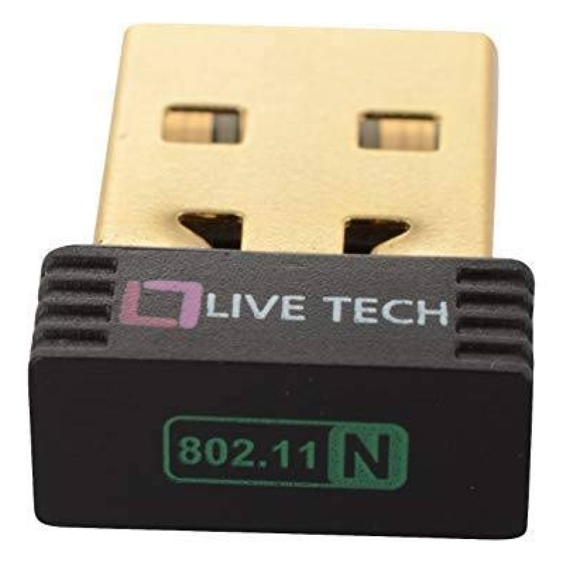 Live Tech Nano USB WiFi Adapter Dongle 150 Mbps Gold Plated USB Real High Speed Live Tech Nano USB WiFi Adapter Dongle 150 Mbps Gold Plated USB Real High Speed