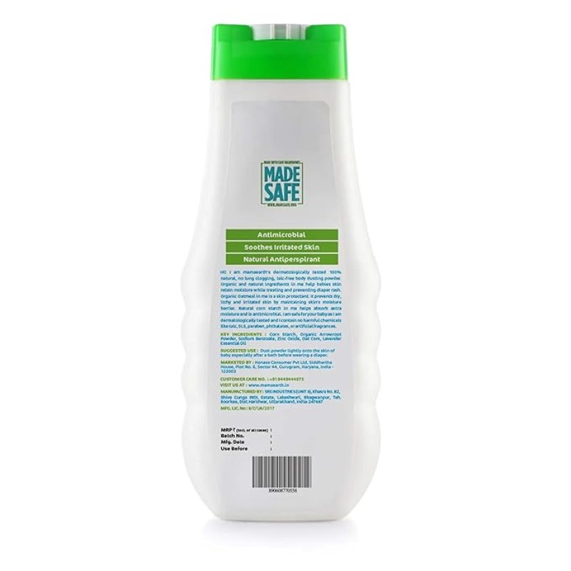 Mamaearth dusting powder with organic oatmeal & arrowroot powder for Babies, 150g Mamaearth dusting powder with organic oatmeal & arrowroot powder for Babies, 150g