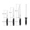 Solimo Premium High-Carbon Stainless Steel Kitchen Knife Set, 4-Pieces (with Sharpener), Silver Solimo Premium High-Carbon Stainless Steel Kitchen Knife Set, 4-Pieces (with Sharpener), Silver