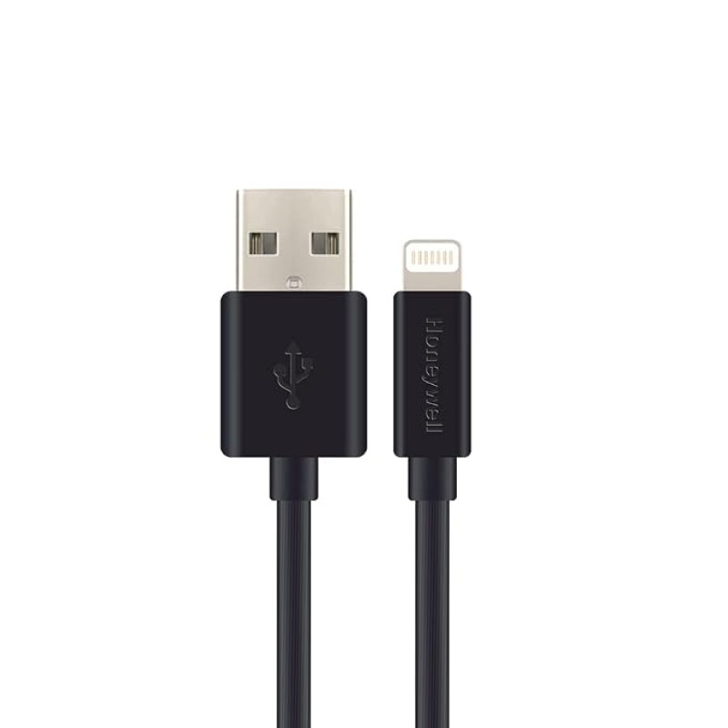 (Refurbished) Honeywell USB to Lightning Cable, MFI Certified Apple Original Lighting Connector, Fast Charging, Non-Braided sync and Charge Cable for iPhone, iPad, Airpods, iPod, 4 Feet (1.2M)- Black