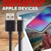 (Refurbished) Honeywell USB to Lightning Cable, MFI Certified Apple Original Lighting Connector, Fast Charging, Non-Braided sync and Charge Cable for iPhone, iPad, Airpods, iPod, 4 Feet (1.2M)- Black