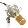 Powerpak Bm-800 Gold Professional Condenser Microphone with Metal Shock Mount (Requires Phantom Power Or Sound Card) - XLR