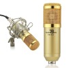 Powerpak Bm-800 Gold Professional Condenser Microphone with Metal Shock Mount (Requires Phantom Power Or Sound Card) - XLR