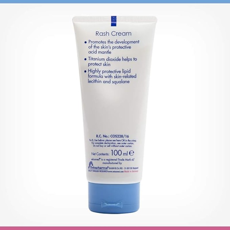 Sebamed Baby Rash Cream|pH 5.5|Ideal for Diaper Rashes| Faster rash healing |100 ml Sebamed Baby Rash Cream|pH 5.5|Ideal for Diaper Rashes| Faster rash healing |100 ml