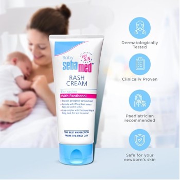 Sebamed Baby Rash Cream|pH 5.5|Ideal for Diaper Rashes| Faster rash healing |100 ml Sebamed Baby Rash Cream|pH 5.5|Ideal for Diaper Rashes| Faster rash healing |100 ml