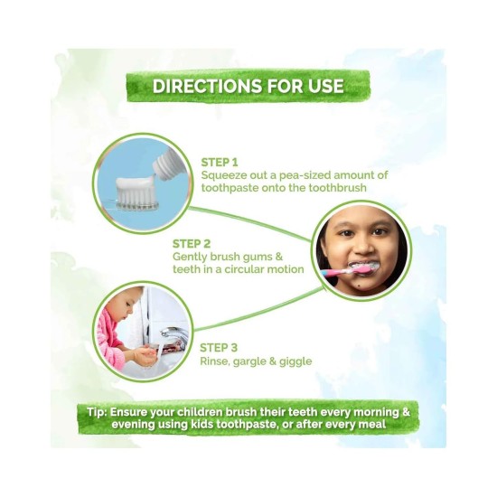 Mamaearth 100% Natural Berry Blast Kids Plaque Removal Toothpaste 50 Gm, Fluoride Free, SLS Free, No Artificial Flavours, Best for baby