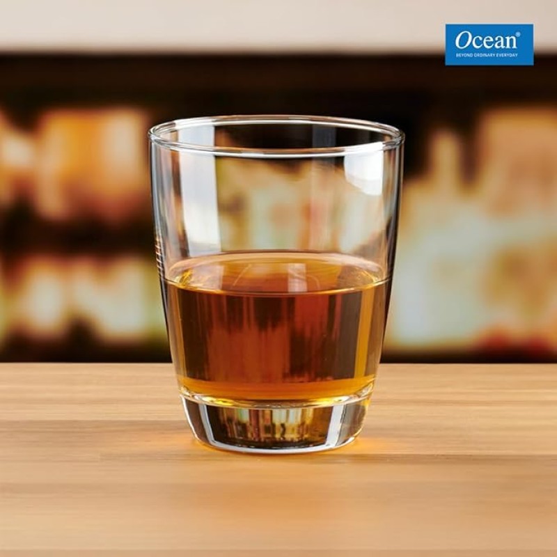 Ocean Tiara Whiskey Glass Set of 6 Pcs, 270 ml, Transparent | Stylish & Durable Glassware Tumbler Ideal for Serving Whiskey, Scotch, Bourbon & Other Beverages in Home, Parties & Bar Use. Ocean Tiara Whiskey Glass Set of 6 Pcs, 270 ml, Transparent | Stylish & Durable Glassware Tumbler Ideal for Serving Whiskey, Scotch, Bourbon & Other Beverages in Home, Parties & Bar Use.