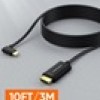 CableCreation USB C to HDMI Cable Right Angel 4K 10FT, USB Type C to HDMI Cable Adapter, Thunderbolt 3 Compatible with MacBook Pro/Air/iPad Pro 2021 2020 2019, Google Chromebook Pixel, Yoga 900, Surface Go, Galaxy S22 Ultra/S20/10/9, Black CableCreation USB C to HDMI Cable Right Angel 4K 10FT, USB Type C to HDMI Cable Adapter, Thunderbolt 3 Compatible with MacBook Pro/Air/iPad Pro 2021 2020 2019, Google Chromebook Pixel, Yoga 900, Surface Go, Galaxy S22 Ultra/S20/10/9, Black