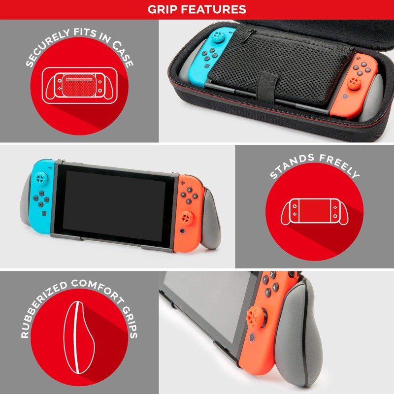 Nintendo Switch GripStand Pack Gripstand, Cleaning Cloth, FREE: Thumbsticks, Official Nintendo Licensed Product Nintendo Switch GripStand Pack Gripstand, Cleaning Cloth, FREE: Thumbsticks, Official Nintendo Licensed Product
