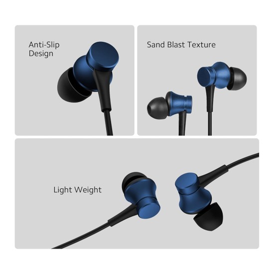 Xiaomi Wired in-Ear Earphones with Mic, Ultra Deep Bass & Metal Sound Chamber (Black)