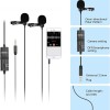 Boya By-M1Dm Dual Lavalier Universal Auxiliary Microphone With A Single 1/8 Stereo Connector For Smartphones Dslr Cameras Camcorders, Black, For Action Cameras With Cleaning Cloth(Gopro, Sjcam) Boya By-M1Dm Dual Lavalier Universal Auxiliary Microphone With A Single 1/8 Stereo Connector For Smartphones Dslr Cameras Camcorders, Black, For Action Cameras With Cleaning Cloth(Gopro, Sjcam)