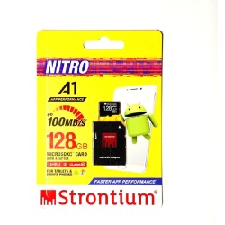 Strontium Nitro A1 Micro SDXC Memory Card with Adapter, 128 GB