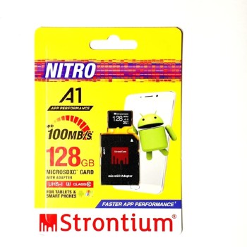 Strontium Nitro A1 Micro SDXC Memory Card with Adapter, 128 GB Strontium Nitro A1 Micro SDXC Memory Card with Adapter, 128 GB