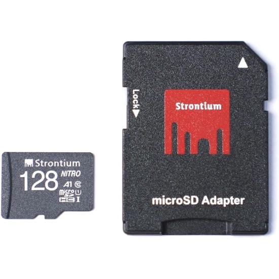 Strontium Nitro A1 Micro SDXC Memory Card with Adapter, 128 GB