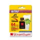 Strontium Nitro A1 64GB Micro SDXC Memory Card 100MB/s A1 UHS-I U3 Class 10 with High Speed Adapter for Smartphones Tablets Drones Action Cams (SRN64GTFU3A1A)