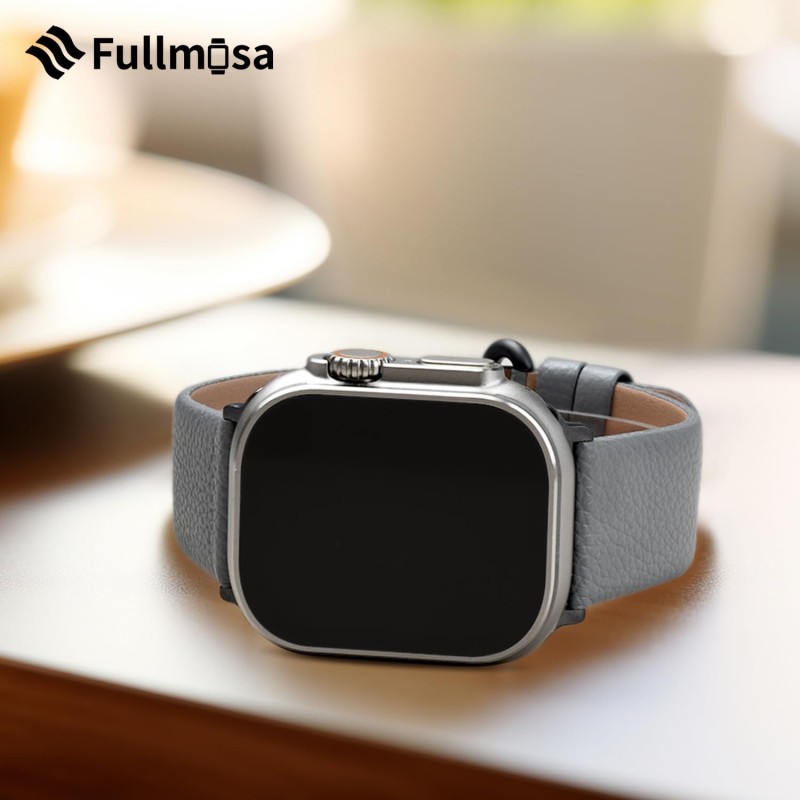 Fullmosa Leather Bands Compatible with Apple Watch 49mm 46mm 45mm 44mm 42mm 41mm 40mm 38mm Women Band Strap for iWatch Ultra 2/Ultra/10/9/8/7/6/5/4/3/2/1/SE2/SE, 49mm 46mm 45mm 44mm 42mm Grey Fullmosa Leather Bands Compatible with Apple Watch 49mm 46mm 45mm 44mm 42mm 41mm 40mm 38mm Women Band Strap for iWatch Ultra 2/Ultra/10/9/8/7/6/5/4/3/2/1/SE2/SE, 49mm 46mm 45mm 44mm 42mm Grey