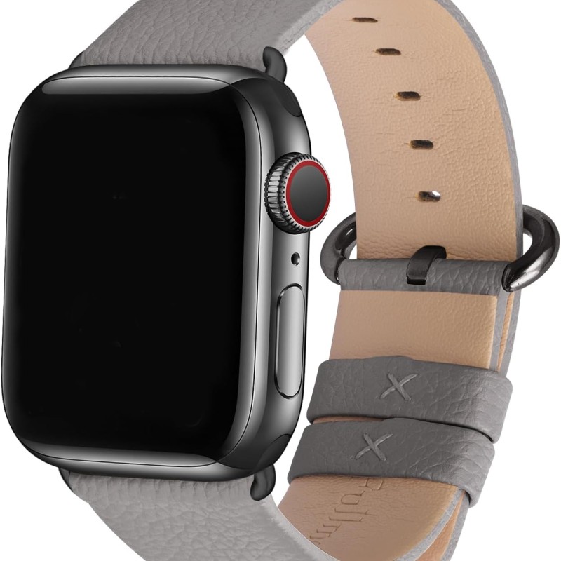 Fullmosa Leather Bands Compatible with Apple Watch 49mm 46mm 45mm 44mm 42mm 41mm 40mm 38mm Women Band Strap for iWatch Ultra 2/Ultra/10/9/8/7/6/5/4/3/2/1/SE2/SE, 49mm 46mm 45mm 44mm 42mm Grey Fullmosa Leather Bands Compatible with Apple Watch 49mm 46mm 45mm 44mm 42mm 41mm 40mm 38mm Women Band Strap for iWatch Ultra 2/Ultra/10/9/8/7/6/5/4/3/2/1/SE2/SE, 49mm 46mm 45mm 44mm 42mm Grey