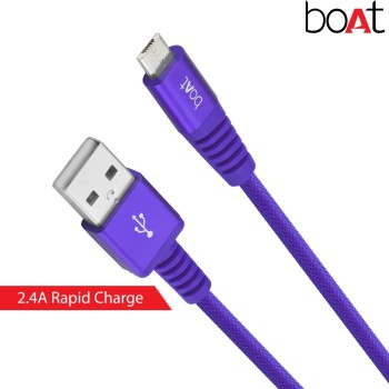(Refurbished) boAt Rugged V3 Braided Micro USB Cable (Mystic Purple) (Refurbished) boAt Rugged V3 Braided Micro USB Cable (Mystic Purple)