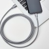 (Refurbished) Amazon Basics Nylon Braided USB-C to USB-A 2.0 Fast Charging Cable, 480Mbps Speed, USB-IF Certified, for Apple iPhone 16/15, iPad, Samsung Galaxy, Tablets, Laptops, 10 foot, Dark Grey