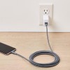(Refurbished) Amazon Basics Nylon Braided USB-C to USB-A 2.0 Fast Charging Cable, 480Mbps Speed, USB-IF Certified, for Apple iPhone 16/15, iPad, Samsung Galaxy, Tablets, Laptops, 10 foot, Dark Grey