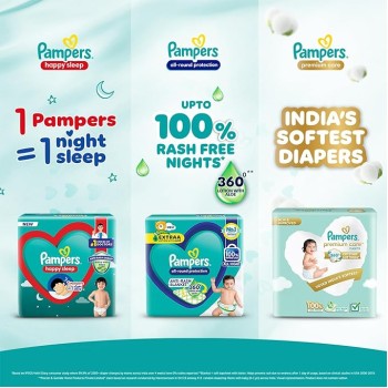 Pampers All Round Protection Pants Style Baby Diapers, Extra Large size (XL) 56 Count, 12-17kg, Anti-rash blanket, 360 degree Lotion with Aloe Vera