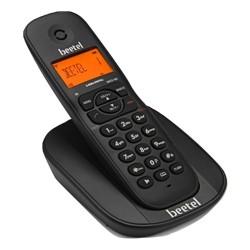 Beetel X73N Cordless 2.4Ghz Cordless Landline Phone with Caller ID Display, 2-Way Speaker Phone with Volume Controls, Auto Answer, Alarm Function, Stylish Design (Black)(X73N)