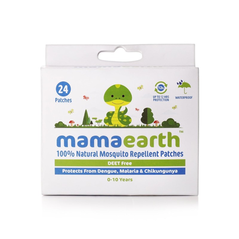Mamaearth Natural Repellent Mosquito Patches For Babies with 12 Hour Protection,White,Pack of 1