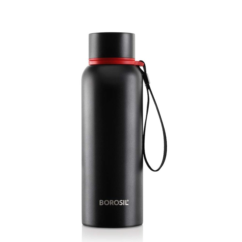 Borosil Hydra Trek 700 ml Stainless Steel Water Bottle | Double Wall Vacuum Insulated Flask, Black | 20 Hours Hot & 24 Hours Cold | Ideal for Personal & Corporate Gifting | 1 Year Warranty Borosil Hydra Trek 700 ml Stainless Steel Water Bottle | Double Wall Vacuum Insulated Flask, Black | 20 Hours Hot & 24 Hours Cold | Ideal for Personal & Corporate Gifting | 1 Year Warranty