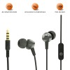 JBL C200SI, Premium in Ear Wired Earphones with Mic, Signature Sound, One Button Multi-Function Remote, Premium Metallic Finish, Angled Earbuds for Comfort fit (Gun Metal)