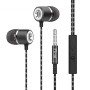 (Refurbished) PTron Flux HBE (High Bass Earphones) in-Ear Stereo Wired Headphones with Mic - (Black)