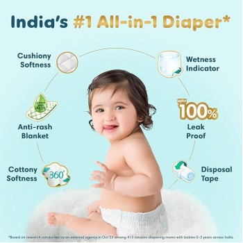 Pampers Premium Care Pant Style Baby Diapers | Medium (M size) | 54 Count | Voted India's Softest | All-in-1 with 360 Cottony Softness Diapers | 7-12kg Pampers Premium Care Pant Style Baby Diapers | Medium (M size) | 54 Count | Voted India's Softest | All-in-1 with 360 Cottony Softness Diapers | 7-12kg