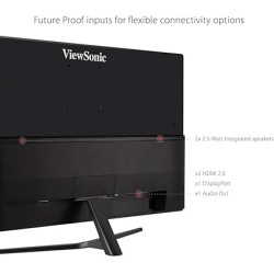 ViewSonic VX3211-4K-MHD 32 Inch 4K UHD Monitor with 99% sRGB Color Coverage HDR10 FreeSync HDMI and DisplayPort, Black