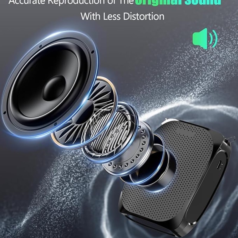 SHIDU Portable Rechargeable Voice Amplifier with Wired Neckband Microphone, Supports AUX, USB & Micro-SD Card Input for Teachers, Tour Guides, Coaches, Classroom, Singing, Yoga, Fitness Instructors SHIDU Portable Rechargeable Voice Amplifier with Wired Neckband Microphone, Supports AUX, USB & Micro-SD Card Input for Teachers, Tour Guides, Coaches, Classroom, Singing, Yoga, Fitness Instructors