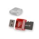 Quantum USB Card Reader for Micro SD/ TF Card, Compact and Lightweight, QHM-5570 (Red)