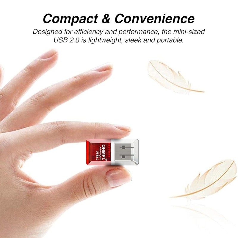 Quantum USB Card Reader for Micro SD/ TF Card, Compact and Lightweight, QHM-5570 (Red) Quantum USB Card Reader for Micro SD/ TF Card, Compact and Lightweight, QHM-5570 (Red)