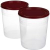 Solimo 2-Piece Kitchen Storage Container Set, 7.5 litres, Brown Lid, Plastic