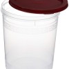 Solimo 2-Piece Kitchen Storage Container Set, 7.5 litres, Brown Lid, Plastic