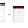 Solimo Checkered Airtight Jar Set of 12, plastic