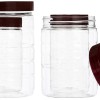 Solimo Checkered Airtight Jar Set of 12, plastic