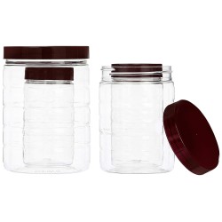 Amazon Brand - Solimo Checkered Airtight Jar Set of 12, plastic