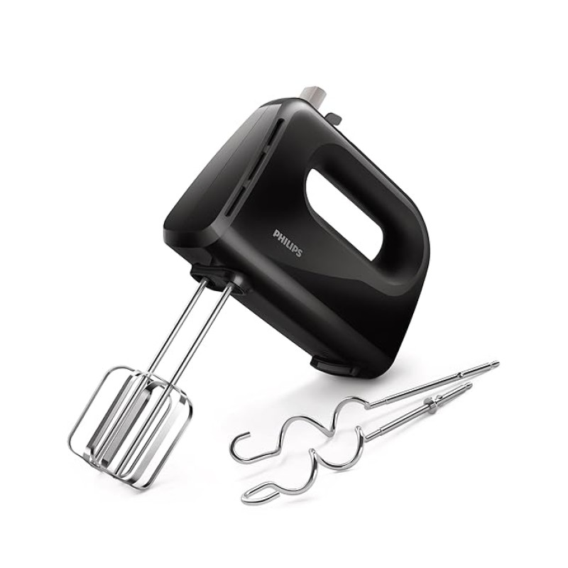 Philips HR3705/10 300 Watt Lightweight Hand Mixer, Blender with 5 speed control settings, stainless steel accessories and 2 years warranty(black color) Philips HR3705/10 300 Watt Lightweight Hand Mixer, Blender with 5 speed control settings, stainless steel accessories and 2 years warranty(black color)