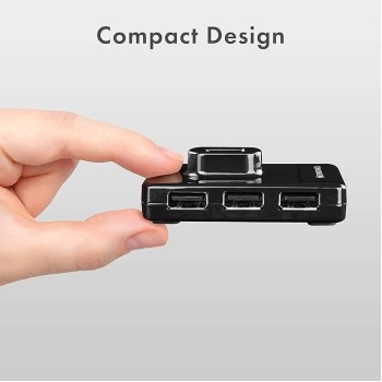 ZEBRONICS Zeb-100HB 4 Ports USB Hub for Laptop, PC Computers, Plug & Play, Backward Compatible - Black ZEBRONICS Zeb-100HB 4 Ports USB Hub for Laptop, PC Computers, Plug & Play, Backward Compatible - Black