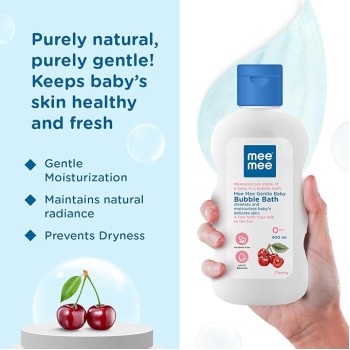 Mee Mee Baby Body Wash | Pk of 1(400ml Each) With Cherry & Fruit Extracts | Tear-Free Formula | Moisturizes and Soothes Skin | Natural Head to Toe Baby Mild Bubble Bath Dermatologically Tested