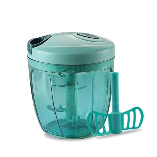 Pigeon Handy Chopper with 5 Stainless Steel Blades and 1 Plastic Whisker (14077 , XL, Green)