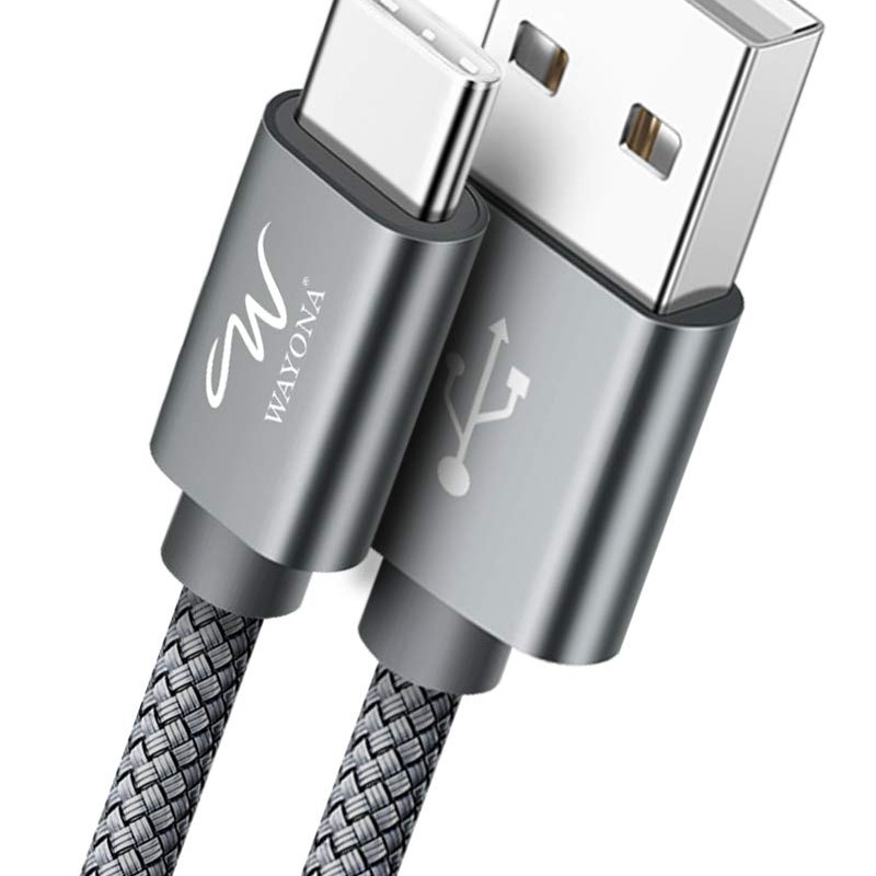Wayona USB Type C 6FT 2Meter Charger Cable Fast Charging USB C Cable Compatible for Samsung Galaxy S10e S20 S9 S8 Plus S10+, Note 10 Note 9 Note 8,S20,M31s,M40 (6 FT Pack of 1, Grey) Wayona USB Type C 6FT 2Meter Charger Cable Fast Charging USB C Cable Compatible for Samsung Galaxy S10e S20 S9 S8 Plus S10+, Note 10 Note 9 Note 8,S20,M31s,M40 (6 FT Pack of 1, Grey)