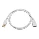 PremiumAV USB 3.0 Extension Moulded Type A Female to Male Cable 3mtr (White, 5 MTR) (MST-789)