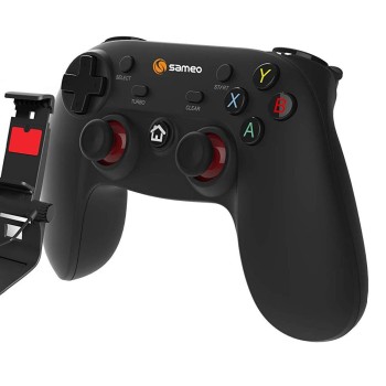 sameo SG27 Wireless Gaming Controller Gamepad with Bluetooth Connection Technology and Phone Holder | HD Precision Joystick and Trigger | Best for PC/PS3/Android Supports Windows XP/7/8/10 (Black)